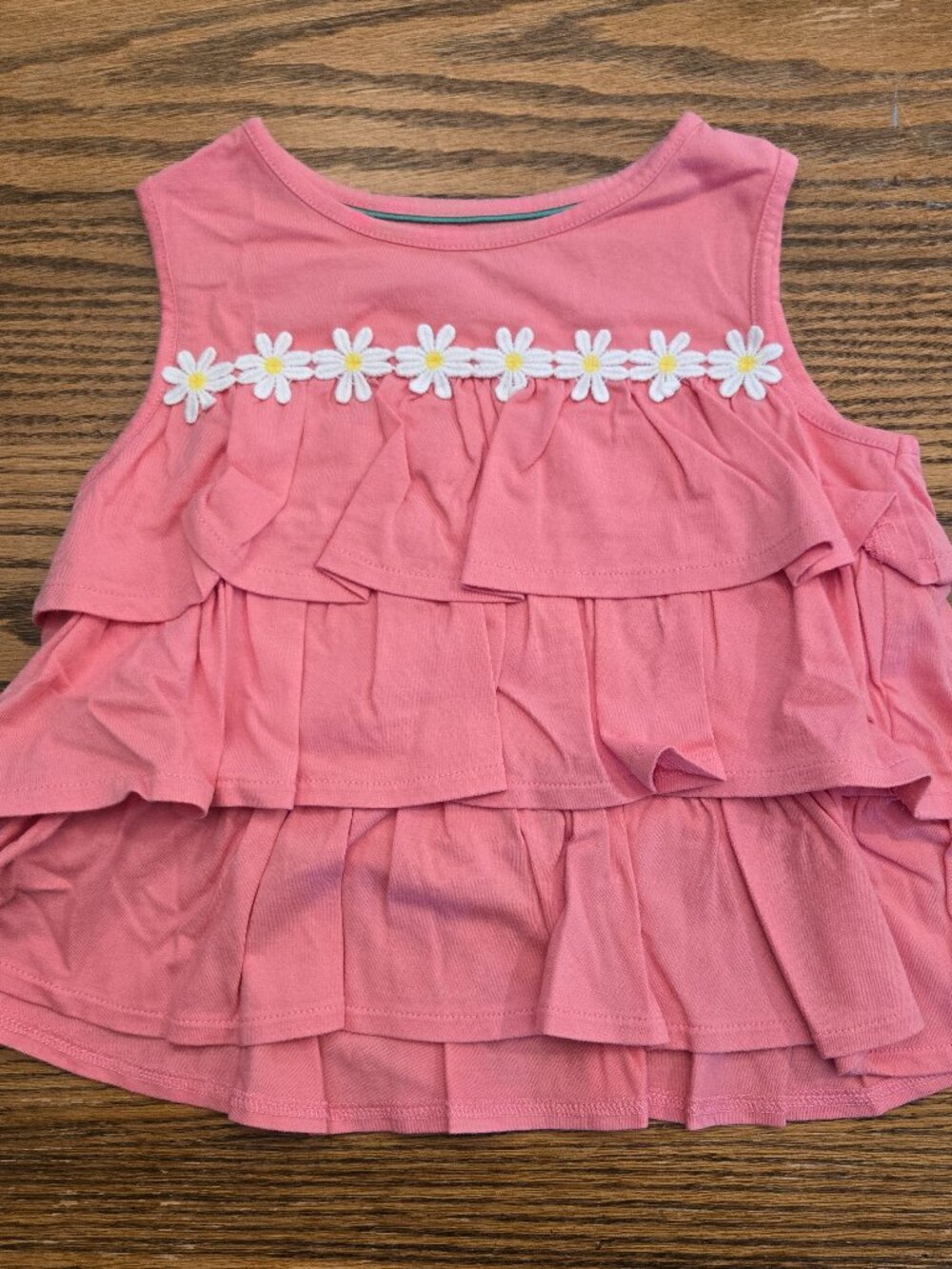 New w Tag Mini Boden Daisy Flower Tank T-Shirt. Size 4-5. Girls Cute Summer Top